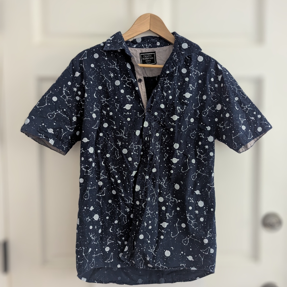 Nautica Men's Navy Blue Short Sleeve Shirt
